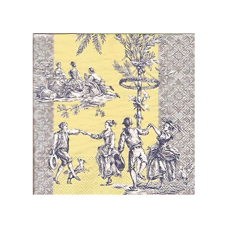 Guardanapo Decoupage - Menuet yellow