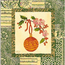 Guardanapo Ornamental Christmas - green