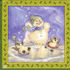 Guardanapo Funny Snowman green
