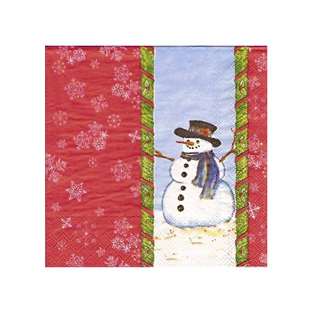 Guardanapo Snowman Stripe