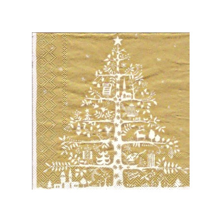 Guardanapo Jingle Tree - gold
