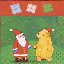 Guardanapo Santa and Bear