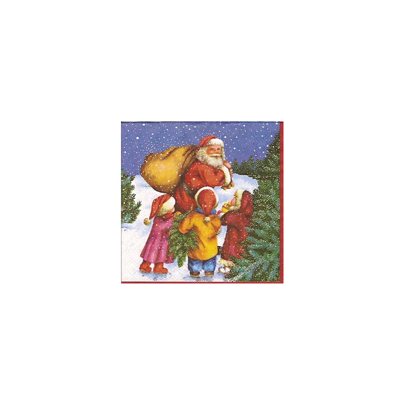 Guardanapo Father Christmas and Kids