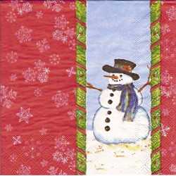 Guardanapo Snowman Stripe