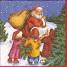 Guardanapo Father Christmas and Kids