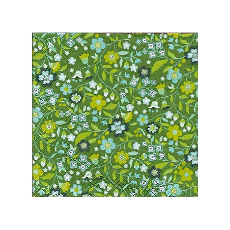 Guardanapo Flowery - dark green