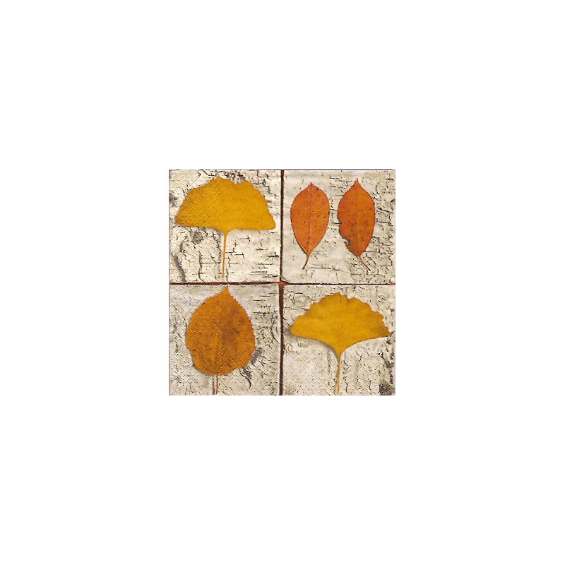 Guardanapo Decoupage - Dry Leaves on Wood