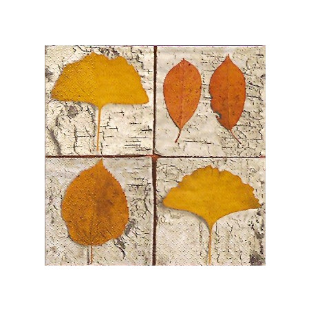 Guardanapo Decoupage - Dry Leaves on Wood