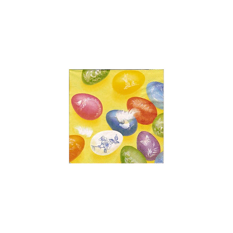 Guardanapo Decoupage - Happy Easter - yellow