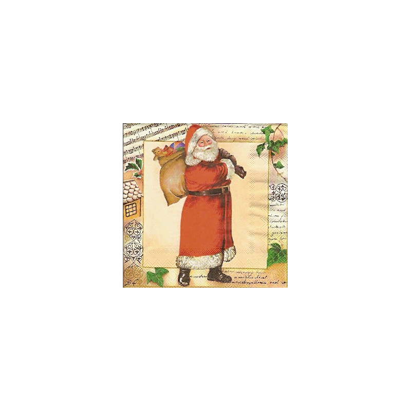 Guardanapo Santa is Coming - cream