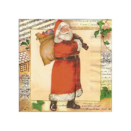 Guardanapo Santa is Coming - cream