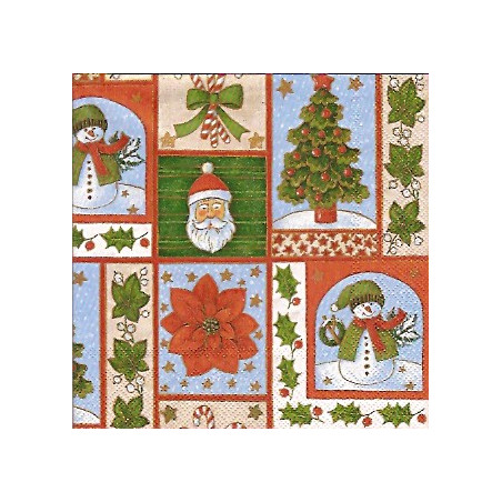 Guardanapo Patchwork de natal vermelho