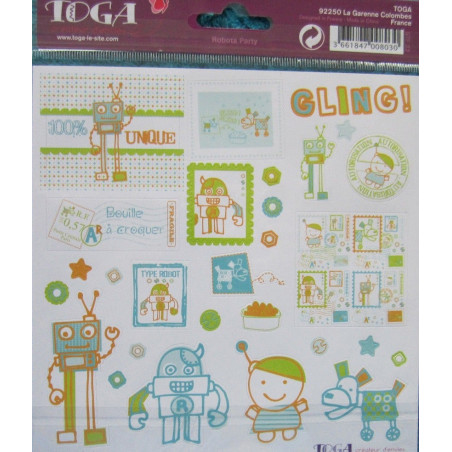 Autocolantes Fantasia Robots Party