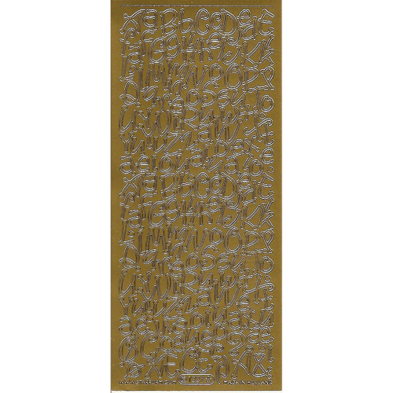 Autocolantes Alfabeto - gold