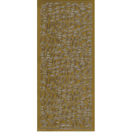 Autocolantes Alfabeto - gold
