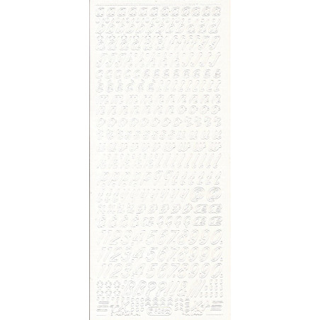 Autocolantes Alfabeto Minusculas - branco