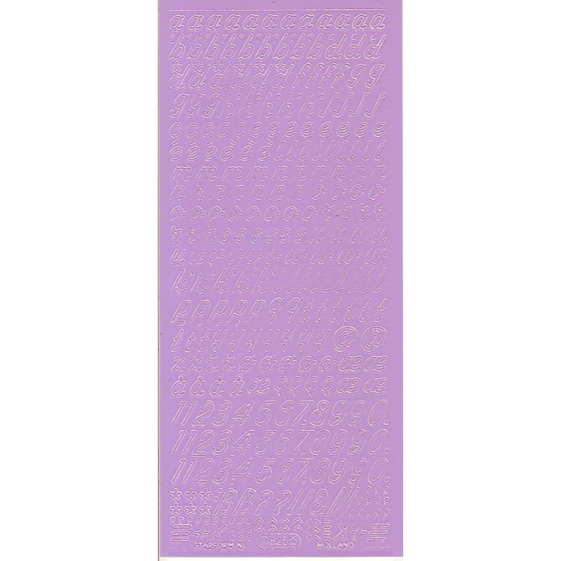 Autocolantes Alfabeto Minusculas - lilas