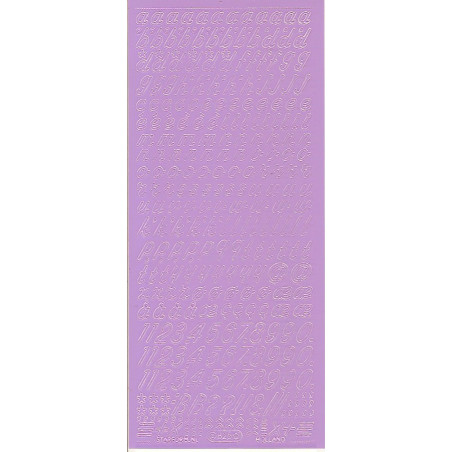 Autocolantes Alfabeto Minusculas - lilas