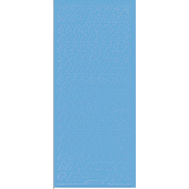 Autocolantes Alfabeto Maiusculas - light blue