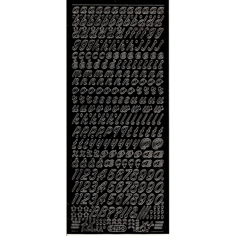 Autocolantes Alfabeto Minusculas - preto