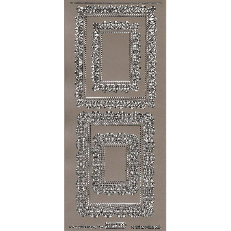 Autocolantes Molduras Rectangulares - prateado