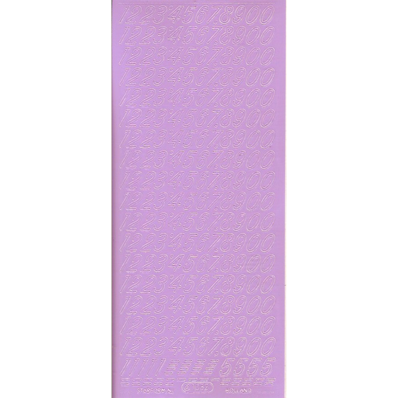 Autocolantes Números - lilas