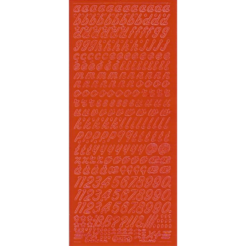Autocolantes Alfabeto Minusculas - vermelho