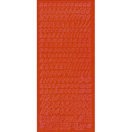 Autocolantes Alfabeto Minusculas - vermelho