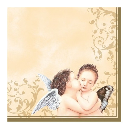 Guardanapo Two little Angels cream