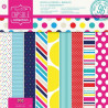 Sortido Papel Scrapbooking 30 x 30 cm (12 x 12'') (48 fls.) - Papermania - Spots & Stripes Brights