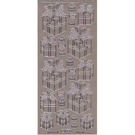 Autocolantes Presentes de Natal - silver