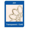 Autocolantes Flores - transparente/dourado