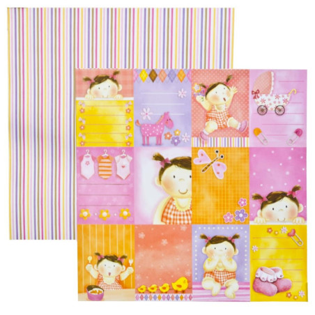 Papel TEC - Bebe Menina Cenas