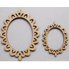 2 Passe Partout / Moldura Oval 15,5 x 20,5 x 0,3 cm MDF