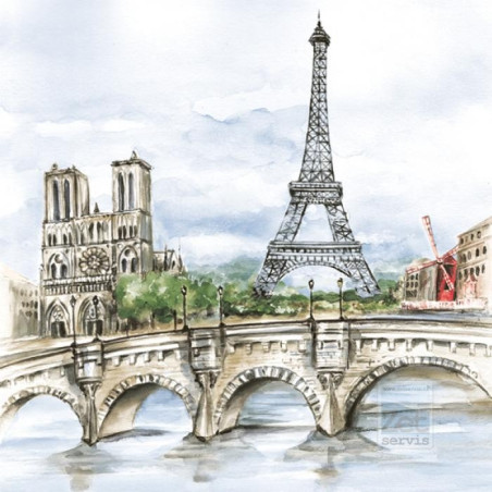 Guardanapo Paris in Watercolour