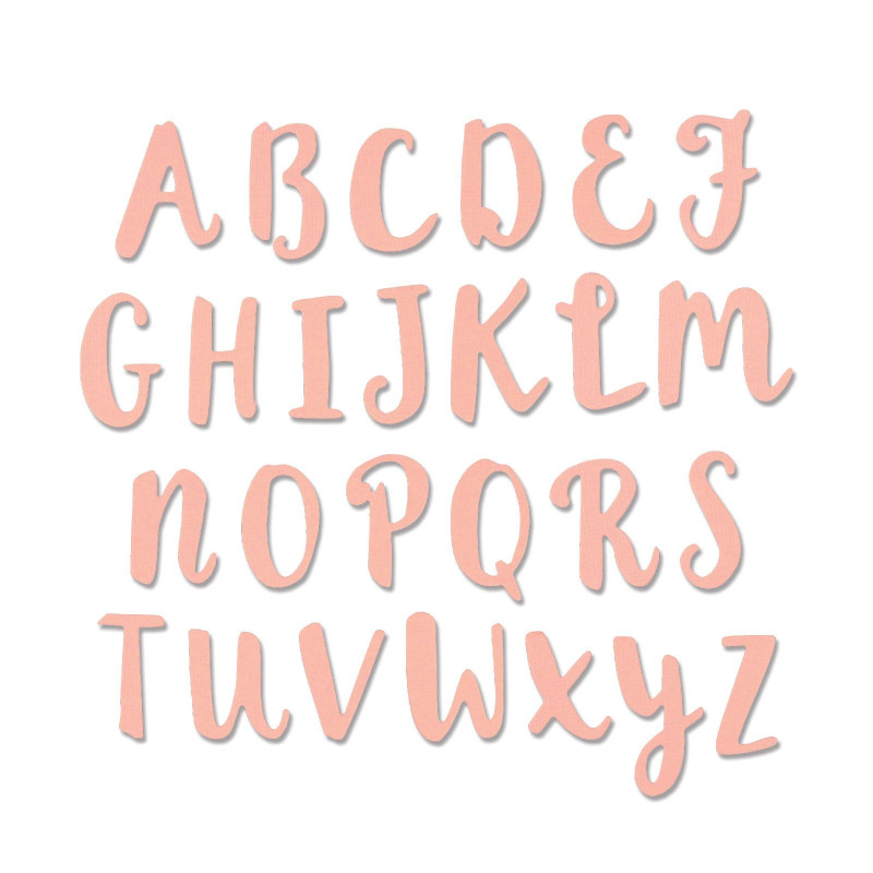 Cortantes Thinlits Die - Brush Capital Alphabet