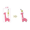 Formas pré-cortadas (die-cuts) Girafas Rosas e Verdes