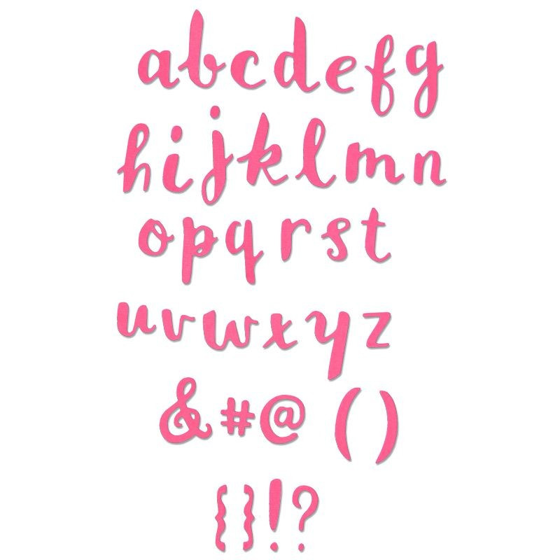 Cortantes Thinlits Die - Brush Lowercase Alphabet