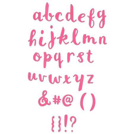 Cortantes Thinlits Die - Brush Lowercase Alphabet
