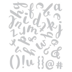 Cortantes Thinlits Die - Brush Lowercase Alphabet