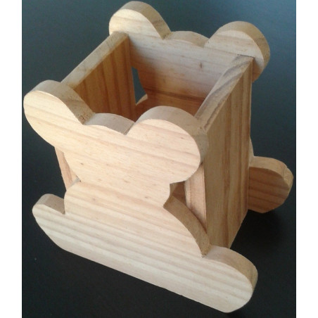 Copo Urso em madeira