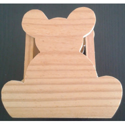 Copo Urso em madeira