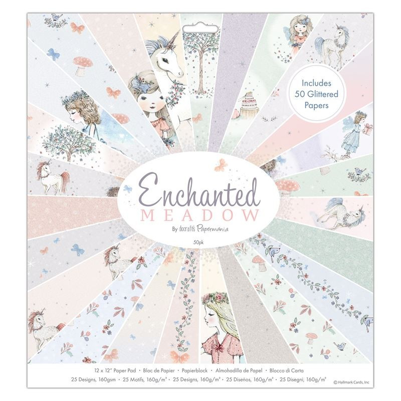 Bloco Papel Scrapbooking 30 x 30 cm (12 x 12'') (50 fls.) - Papermania - Enchanted Meadow