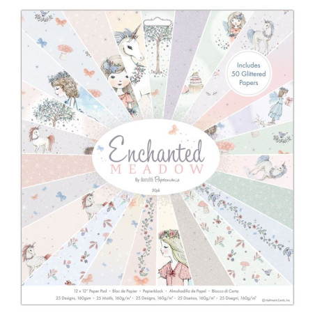 Bloco Papel Scrapbooking 30 x 30 cm (12 x 12'') (50 fls.) - Papermania - Enchanted Meadow