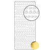 Autocolantes Alfabeto Minusculas italico e Números - gold/dourado