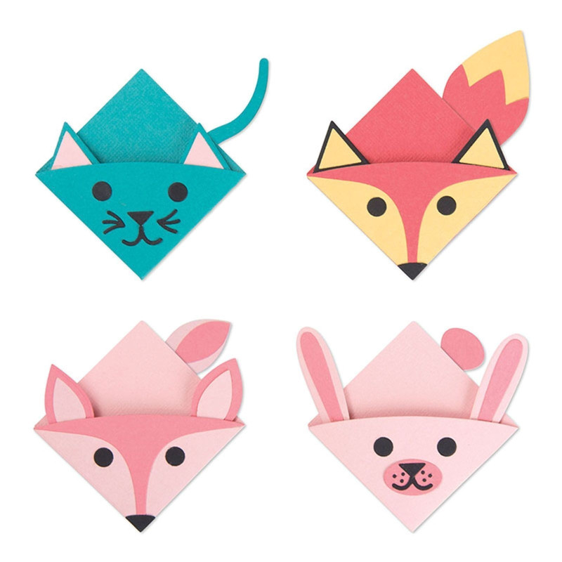 Cortantes Sizzix Thinlits Die Set - Animal Bookmarks
