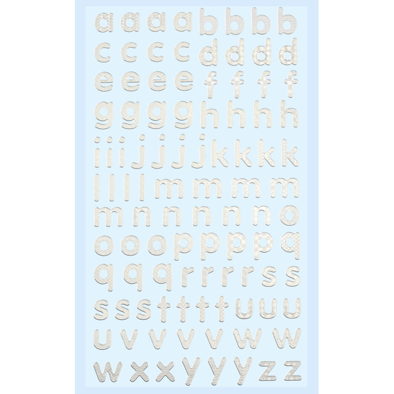 Autocolantes minusculas - prateado / silver