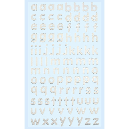 Autocolantes minusculas - prateado / silver