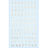 Autocolantes minusculas - prateado / silver