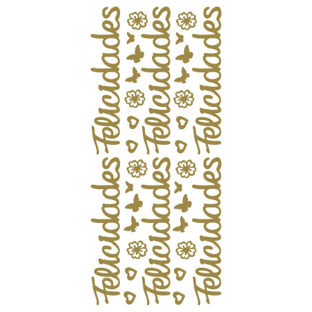 Autocolantes Felicidades - dourado / gold